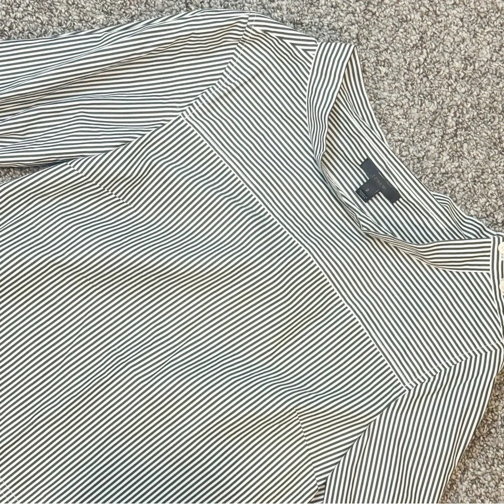 J. Crew Blue and White Striped Top